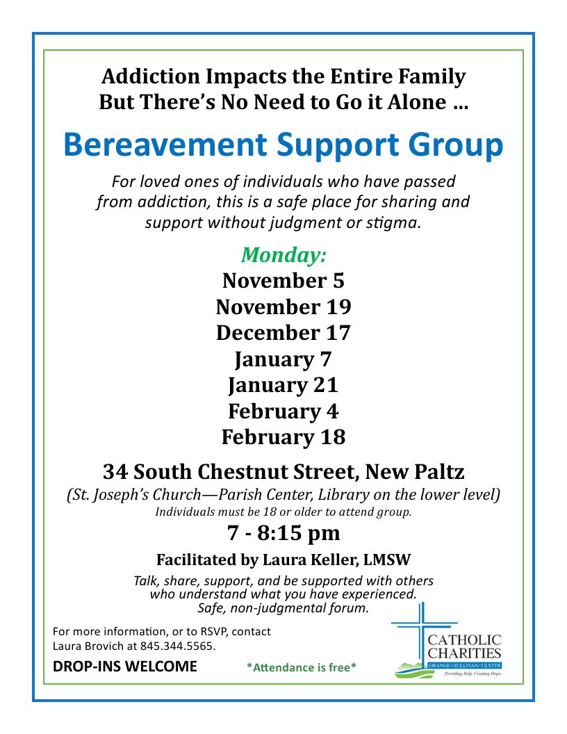 Catholic Charities Introduces Bereavement Support Group in New Paltz