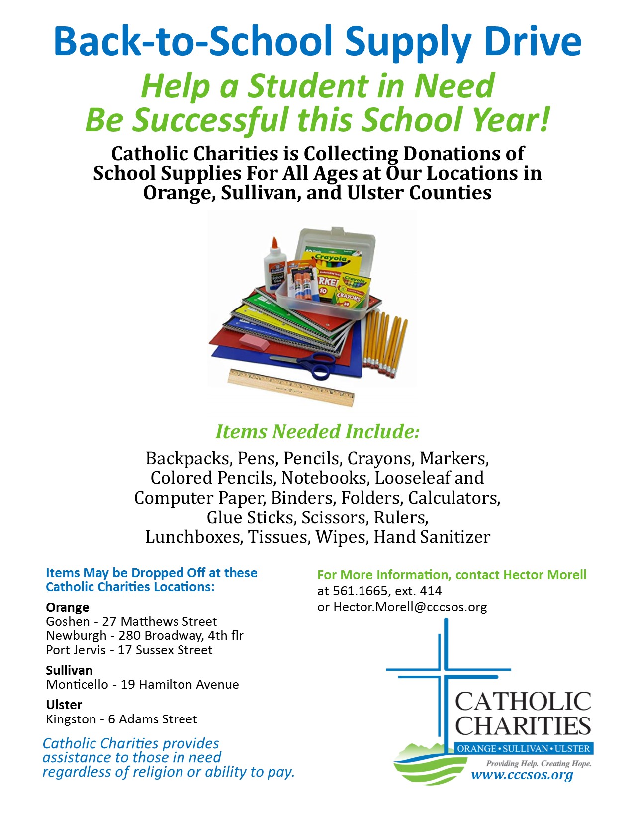 Help a Student in Need Be Successful This School Year Catholic